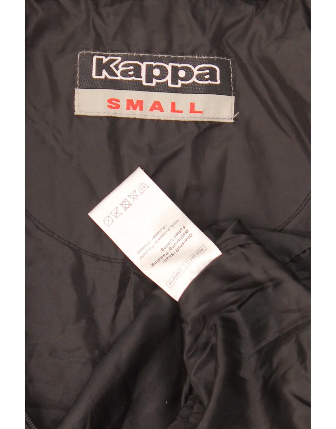 Kappa herre polstret jakke UK 36 Lille sort polyester