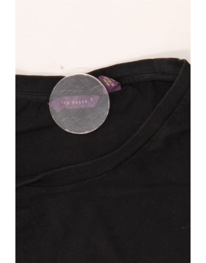 TED BAKER Herre grafisk T-shirt Top Størrelse 6 2XL Sort