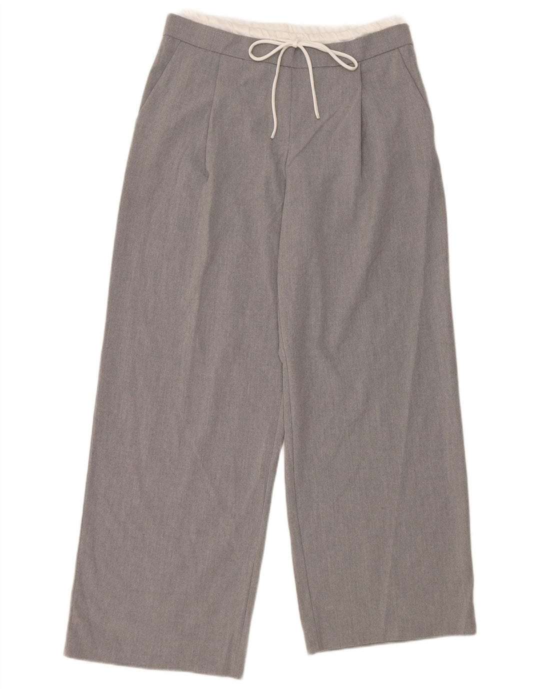 ZARA Pegged Chino-bukser til kvinder Medium W30 L28 Grå polyester