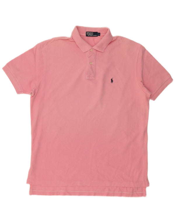 POLO RALPH LAUREN Mens Polo Shirt Large Pink Cotton