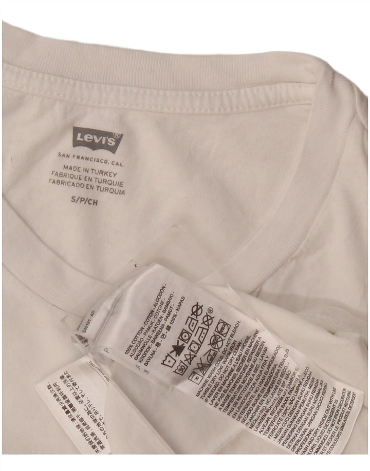 Levi's Herre grafisk T-shirt Top Lille hvid bomuld