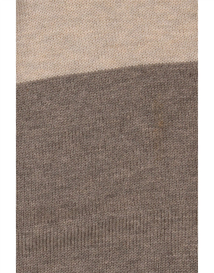 MARKS & SPENCER Herre sweater med rund hals, stor grå farveblok