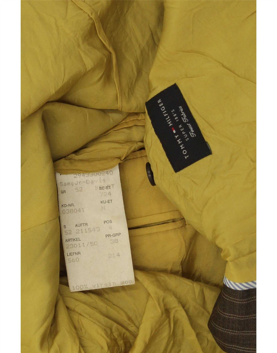 Tommy Hilfiger Herre 2-knaps blazerjakke IT 52 XL Brun stribet viskose