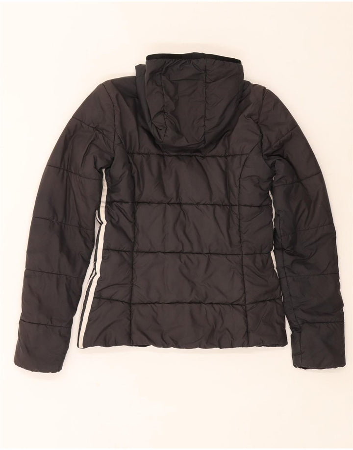 Adidas Polstret hættejakke til kvinder UK 6 XS Sort polyester