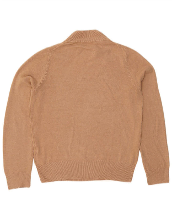Marks & Spencer Dame Turtle Neck Jumper Sweater UK 8 Small Beige Acryl