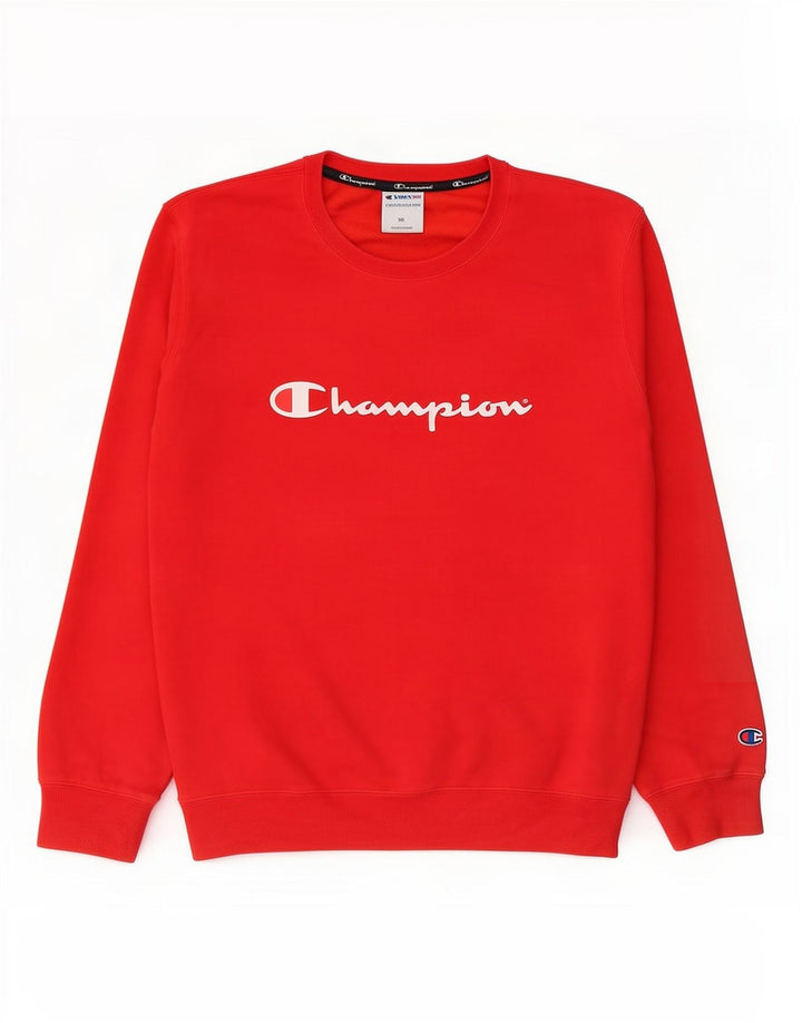 Champion Herre Grafisk Sweatshirt Jumper 2XL Rød Bomuld