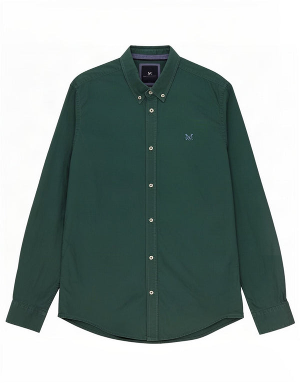 Crew Clothing Herre Slim Fit Shirt Medium Green Bomuld