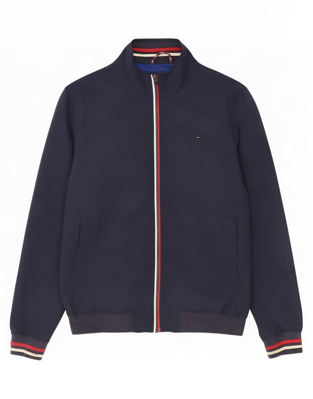 Tommy Hilfiger Herre Bomber Jacket UK 42 XL Navy Blue Polyamid