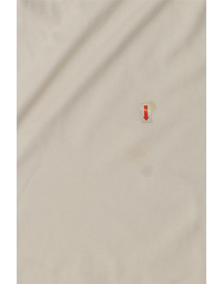 ADIDAS Herre T-Shirt Top Medium Hvid Bomuld