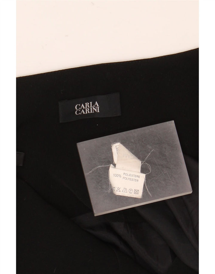 Carla Carini Dame A-Line Nederdel UK 8 Small W28 Sort Polyester