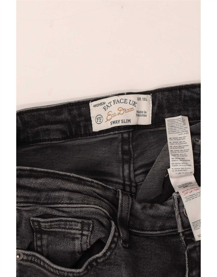 Fat Face Dame Sway Slim Jeans UK 12 Medium W30 L30 Grå Bomuld