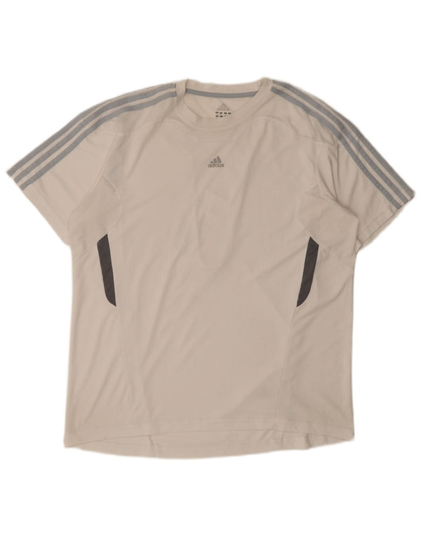 Adidas Herre Climacool T-Shirt Top XL Hvid Colourblock Polyester