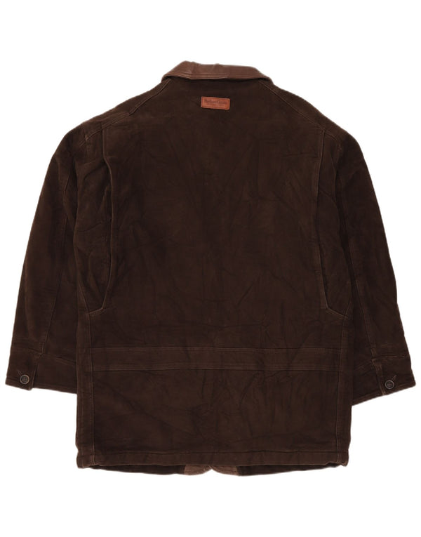 Marlboro Classics Herre Utility Jacket UK 40 Large Brown Cotton