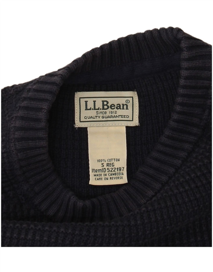 L.L.Bean Herre sweater med rund hals, lille marineblå bomuld