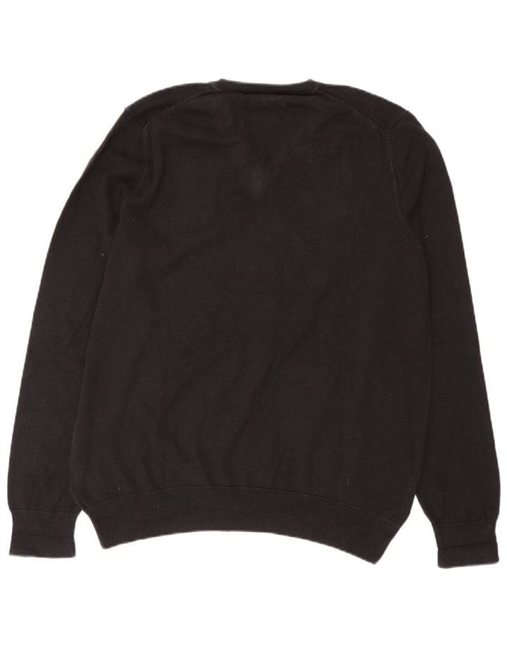 Marks & Spencer Herre V-hals sweater Stor sort bomuld