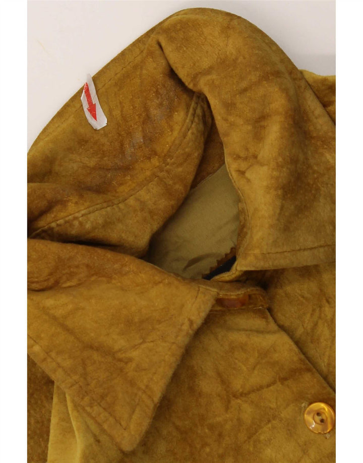 Vintage dame ruskindsjakke IT 48 XL Khaki