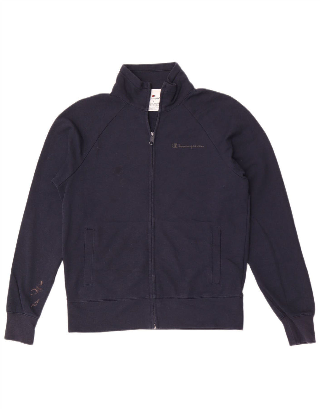 Champion Womens træningsdragt Topjakke UK 10 Small Navy Blue Cotton