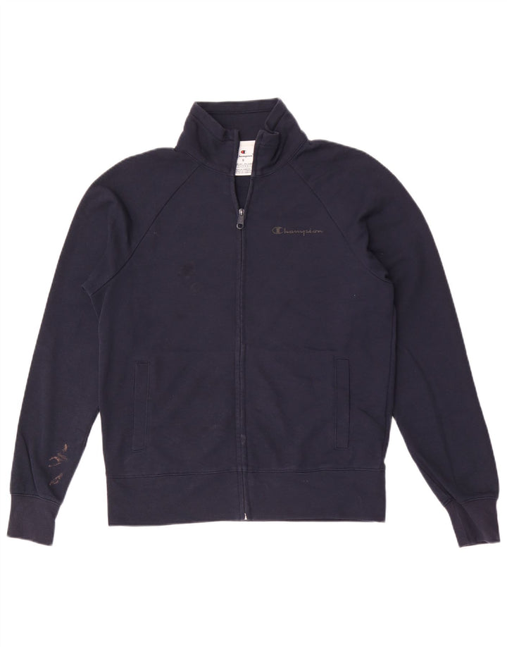 Champion Womens træningsdragt Topjakke UK 10 Small Navy Blue Cotton