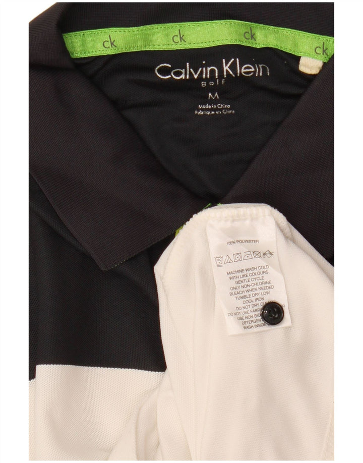 Calvin Klein herre poloshirt Medium White Colourblock Polyester