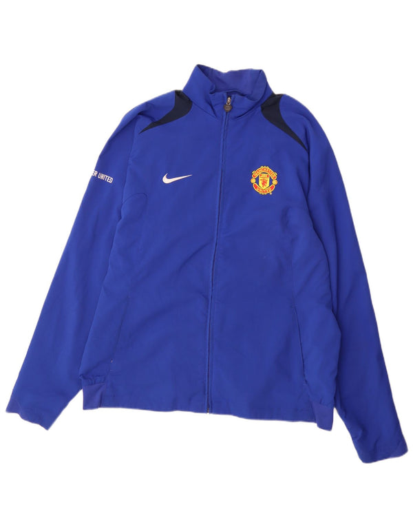 Nike Herre Manchester United Træningsdragt Topjakke UK 42/44 Large Blue Sports