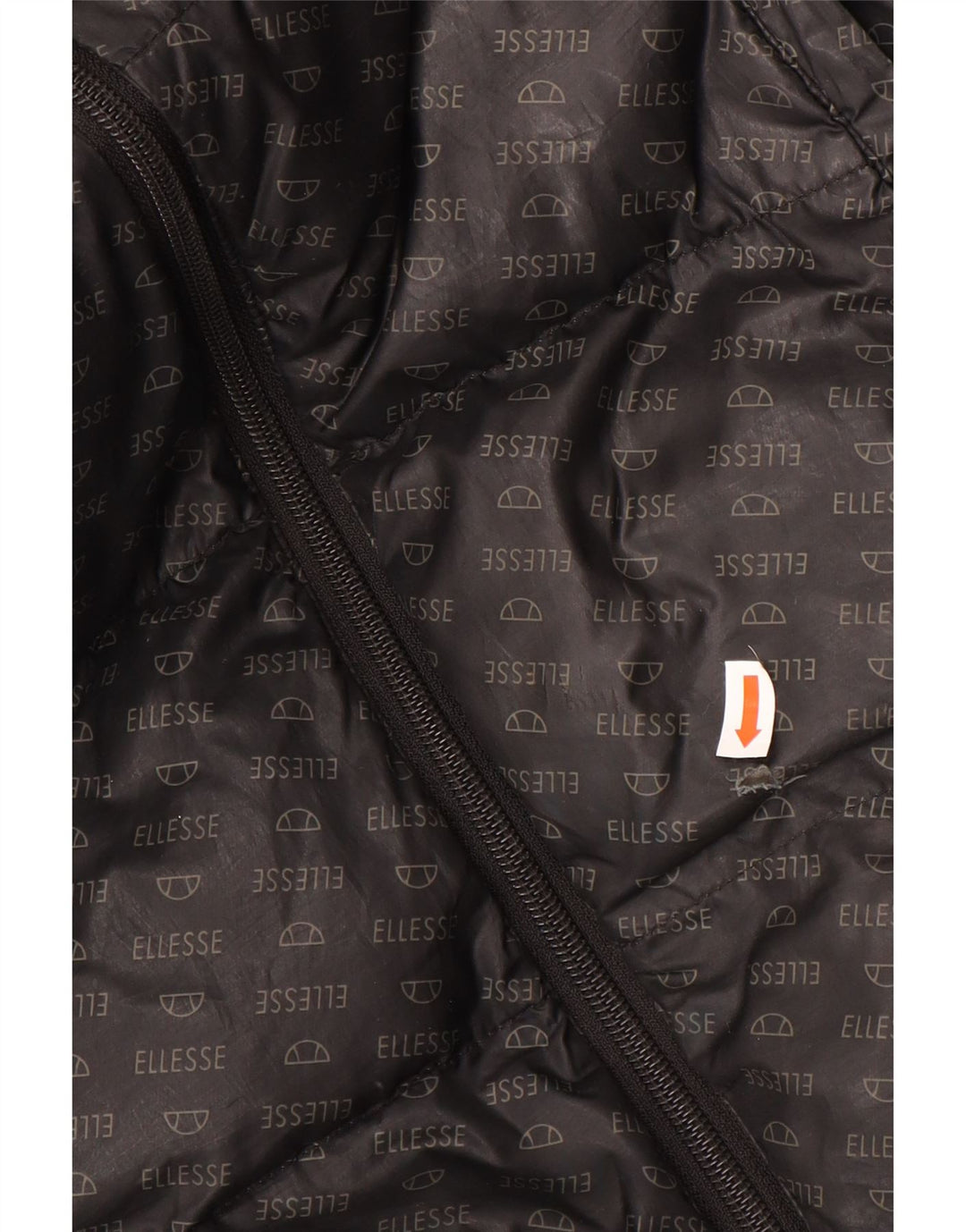 ELLESSE drenge grafisk polstret hættejakke 12-13 år sort polyester