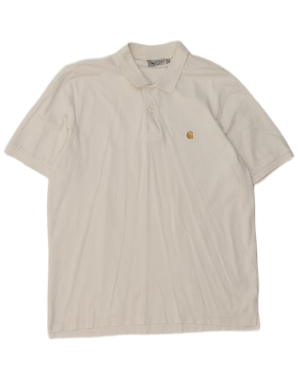 Carhartt herre poloshirt stor hvid bomuld