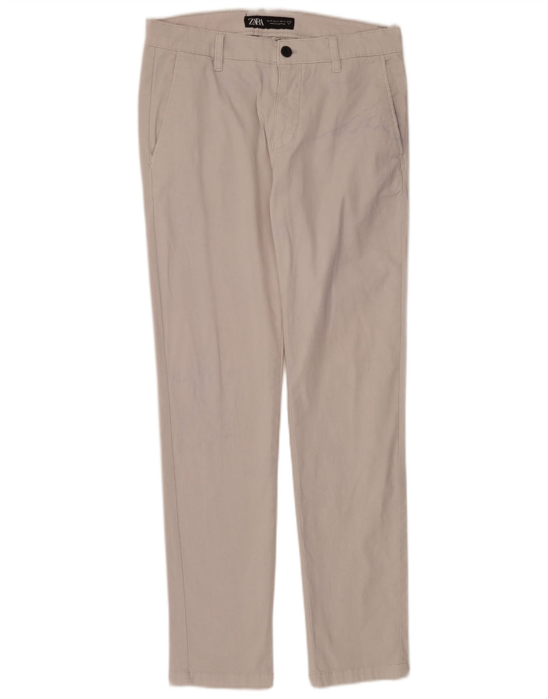 Zara Herre Slim Chino Bukser EU 40 Medium W31 L30 Off White