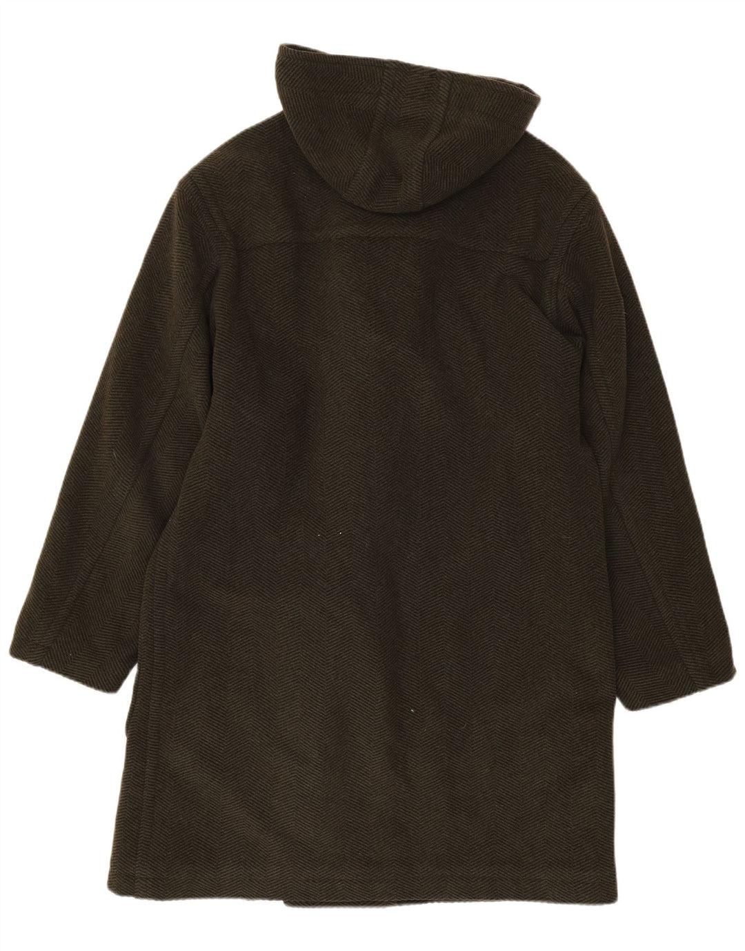 Vintage Herre Hooded Duffel Coat UK 38 Medium Khaki Wool