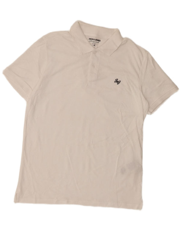 JACK & JONES Poloshirt til mænd Medium hvid bomuld