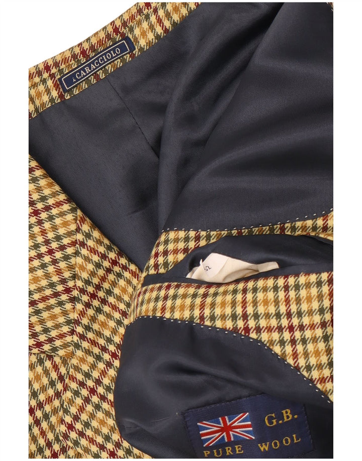 Caracciolo Herre 2-knaps blazerjakke IT 52 XL Brun Houndstooth