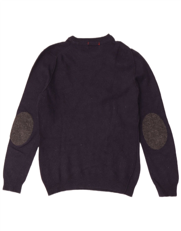 Woolrich Herre trøje med rund hals, lille marineblå uld
