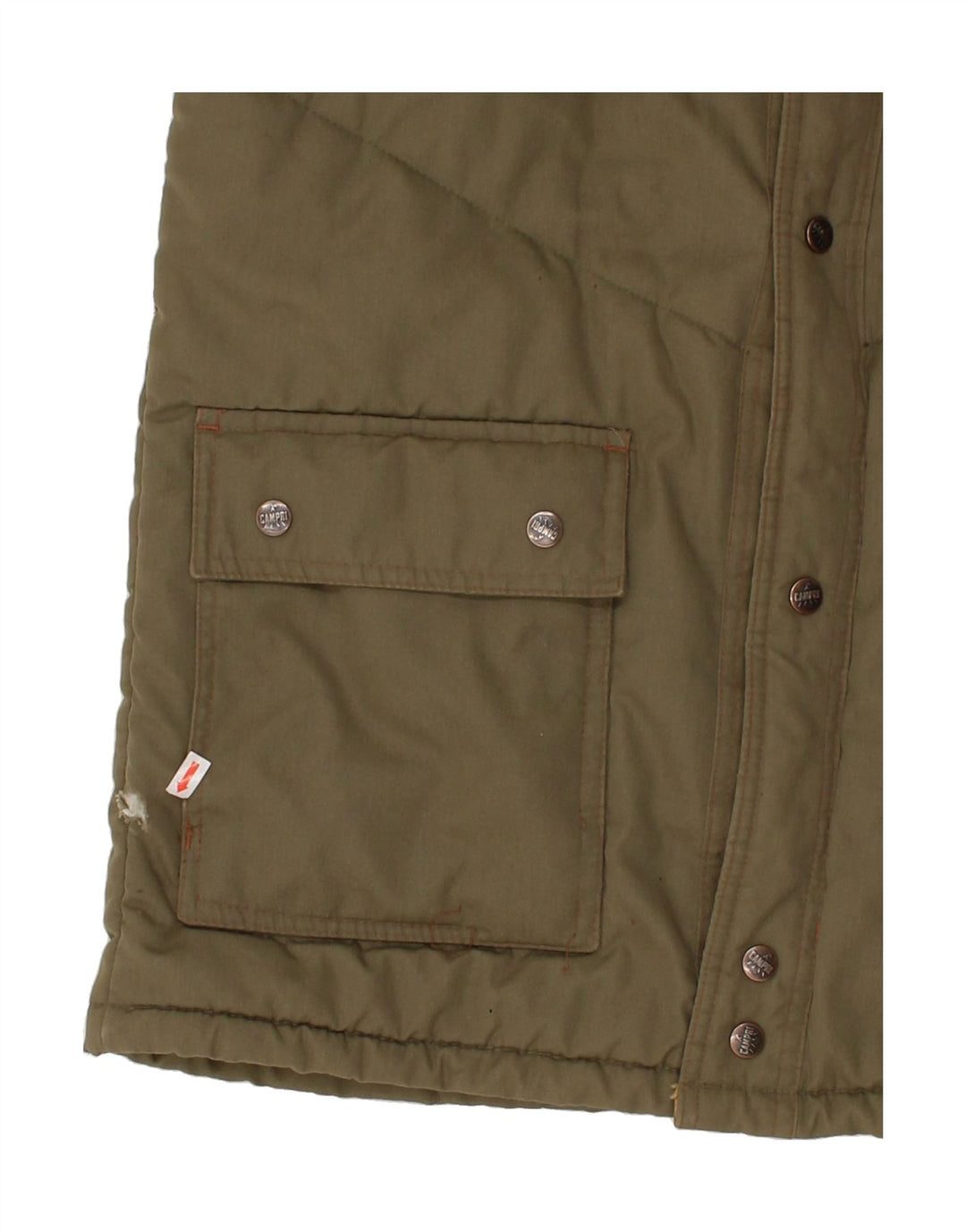 VINTAGE Mens Parka Jacket UK 36 Small Khaki Polyester Vintage Vintage and Second-Hand Vintage from Messina Hembry 