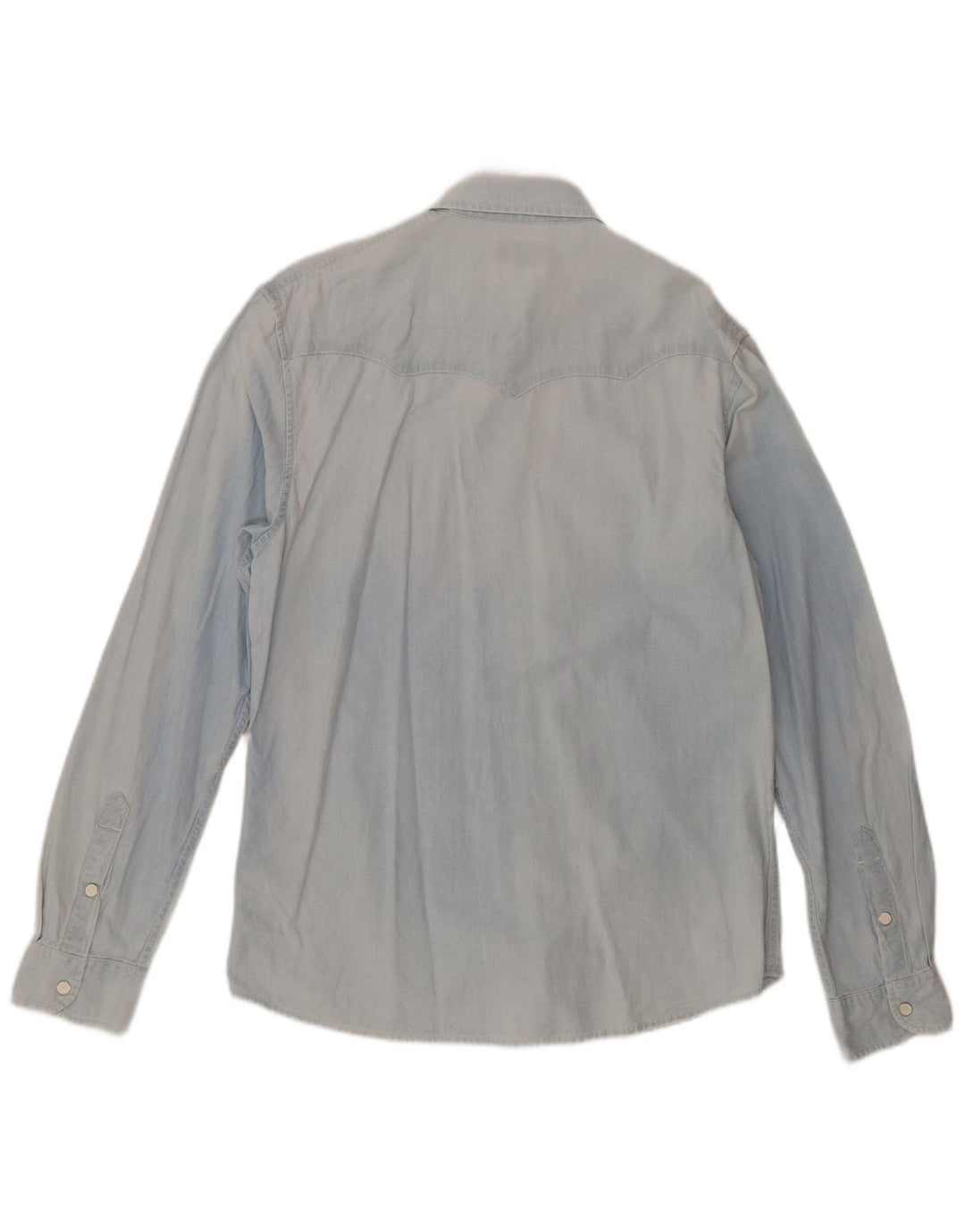 Wrangler Herre Regular Shirt Medium Blue Bomuld