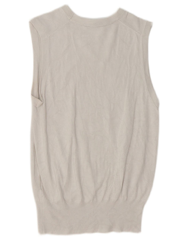 Zara Dame Vest Tank Top UK 12 Medium White