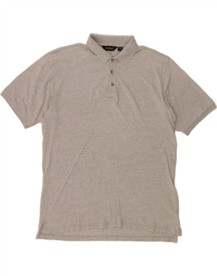 EDDIE BAUER Mens Tall Polo Shirt XL Grey Cotton Vintage Eddie Bauer and Second-Hand Eddie Bauer from Messina Hembry 