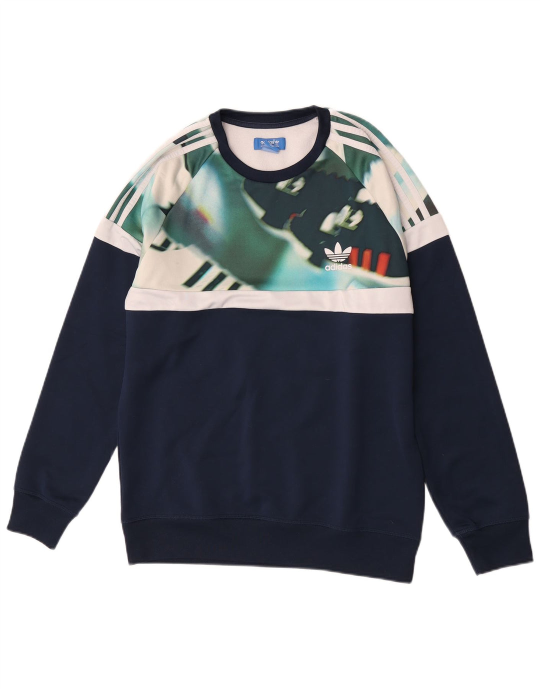 Adidas Sweatshirt Jumper til mænd Medium Navyblå Colourblock Polyester