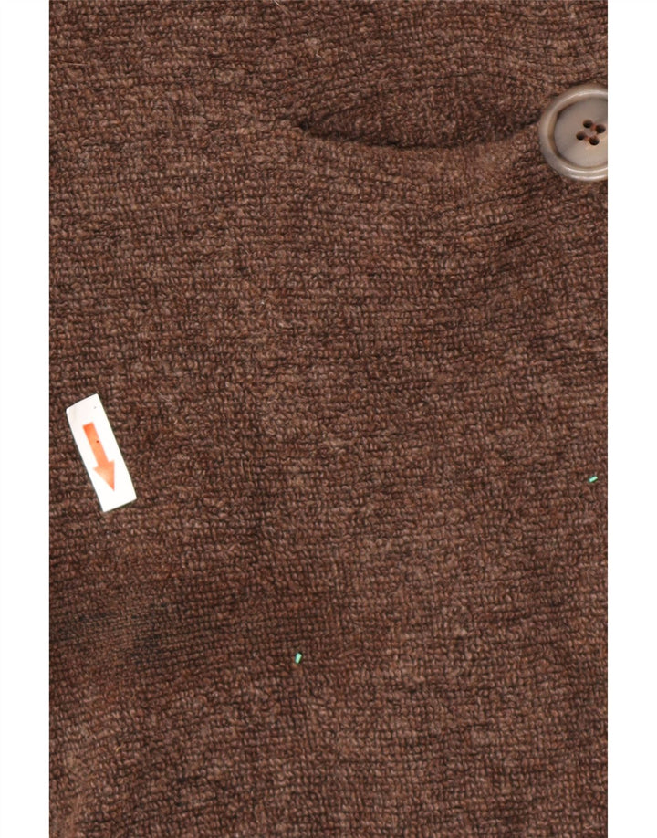 Vintage overfrakke til kvinder UK 14 Medium brun uld