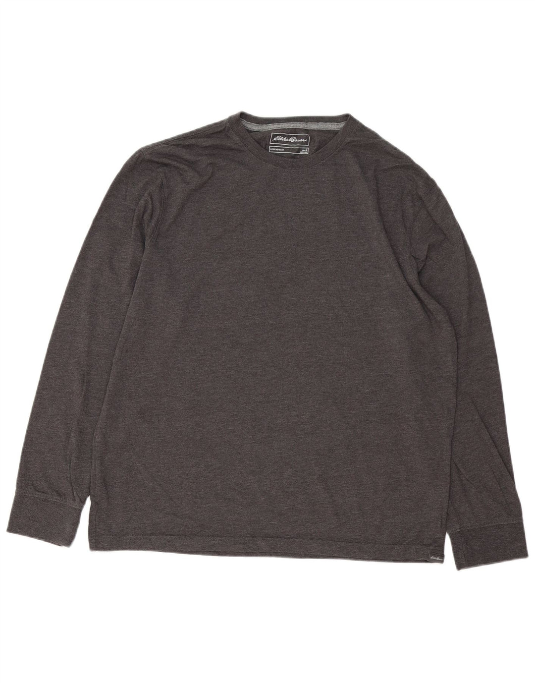 EDDIE BAUER Herre Top Langærmet Stor Grå Bomuld