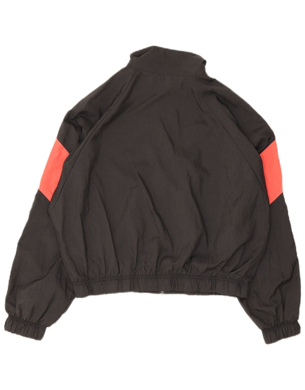 Adidas træningsdragt topjakke til kvinder UK 12/14 Medium Sort Colourblock Nylon