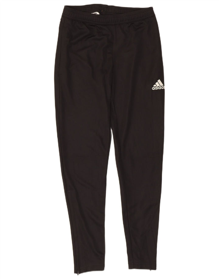 ADIDAS Mens Tracksuit Trousers Small Black Polyester Sports
