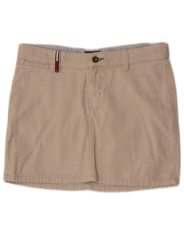 Tommy Hilfiger Dame Mini Corduroy Nederdel US 9 Medium W30 Beige Bomuld