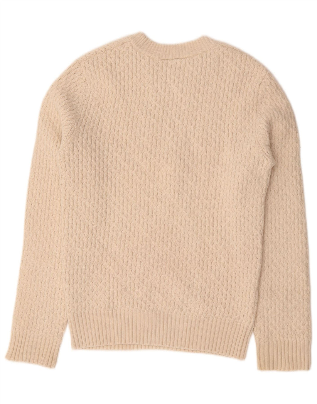 Lacoste Herre Regular Fit Crew Neck Jumper Sweater Størrelse 3 Small Off White