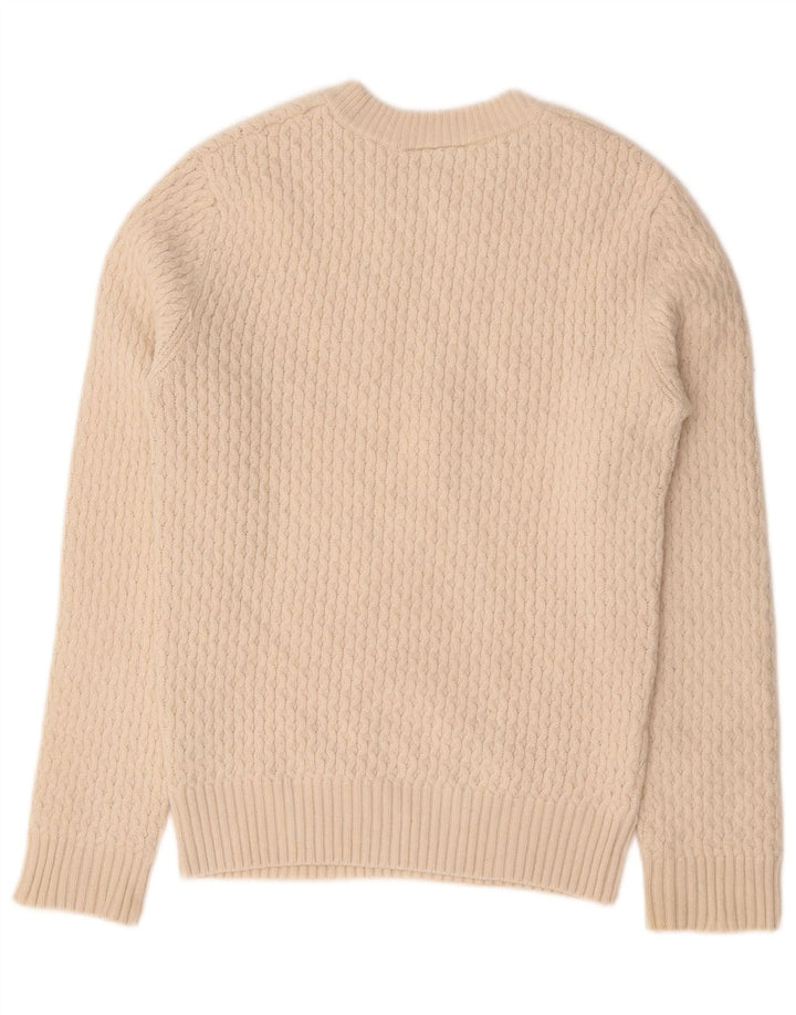 Lacoste Herre Regular Fit Crew Neck Jumper Sweater Størrelse 3 Small Off White