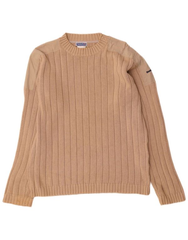 Reebok Herre Crew Neck Crew Neck Jumper Sweater Medium Beige Bomuld