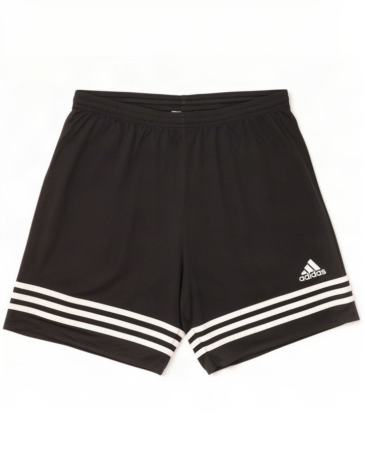 Adidas Herre Climalite Sportshorts Store sortstribede polyester