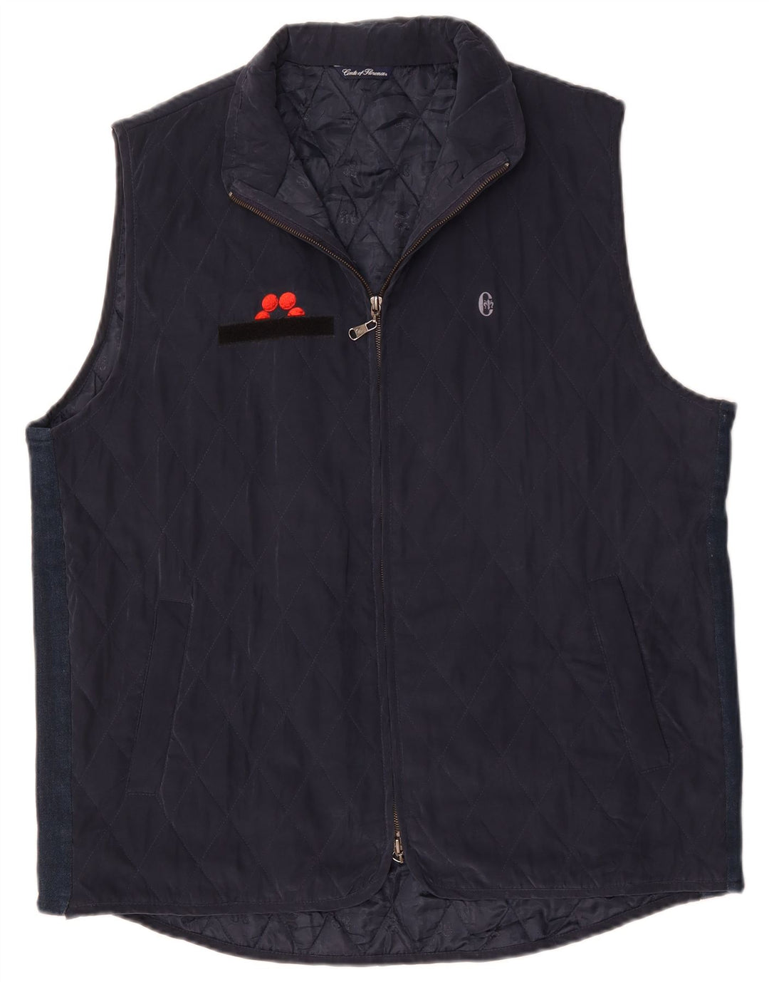 CONTE OF FLORENCE Herre Quiltet Gilet UK 44 2XL Navy Blue