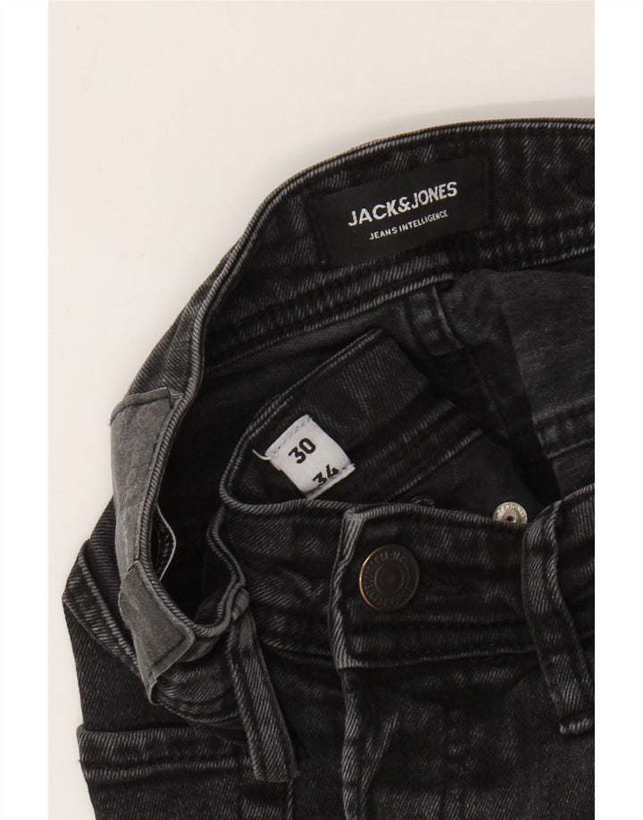 Jack & Jones Herre GLENN Slim Jeans W30 L31 Grå Bomuld