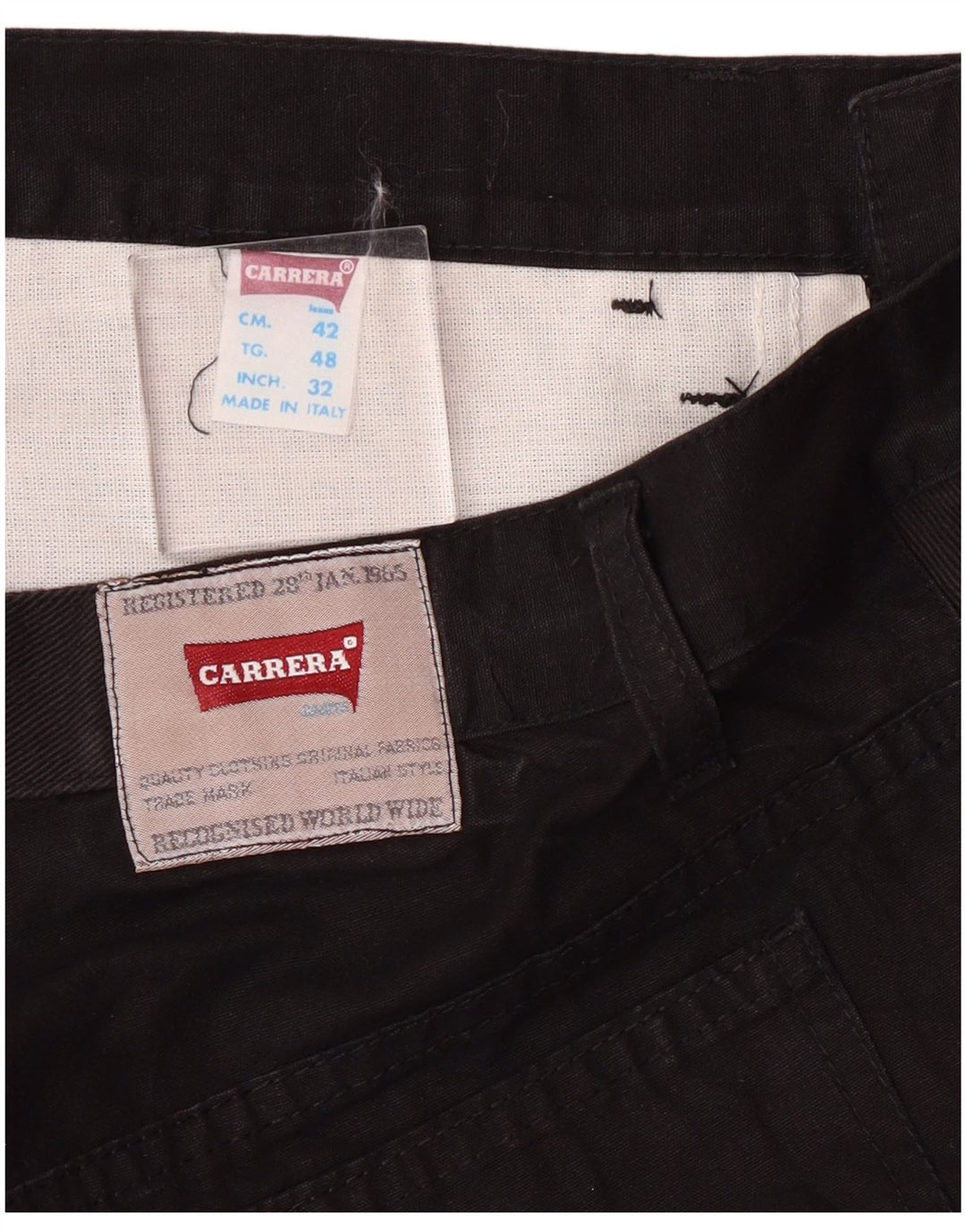 Carrera Straight Casual Bukser til mænd W35 L28 Sort Bomuld