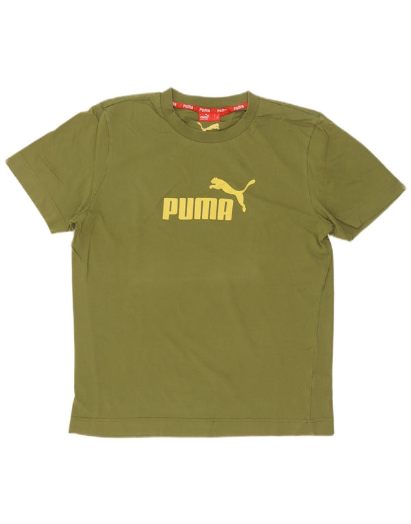 Puma Herre Grafisk T-Shirt Top Medium Grøn