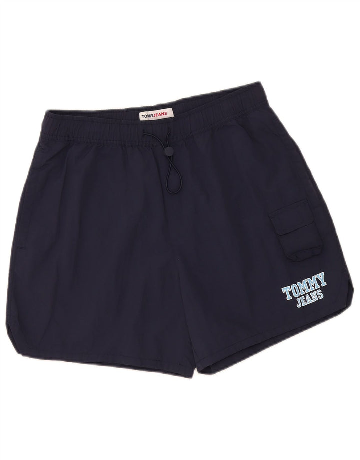 Tommy Hilfiger Herre grafiske svømmeshorts Små marineblå polyamid